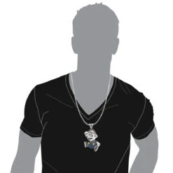 Custom Super Mario Real Diamond Pendant In Silver 2.5ct 7 Custom Super Mario Real Diamond Pendant In Silver 2.5ct -Its Hot Jewelry Shop custom made jewelry super mario diamond pendant in silver 250ct bodwh