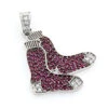 Red Socks Pendant With Diamonds And Rubies 0.3ct -Its Hot Jewelry Shop custom made red socks pendant with diamonds and rubies 03ct 1