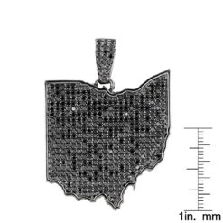 Black Diamond Ohio State Pendant In Sterling Silver 14ct -Its Hot Jewelry Shop custom pendants black diamond ohio state pendant in sterling silver 14ct ruler