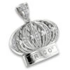 Crown Diamond Charm In Sterling Silver 0.9ct 1 Crown Diamond Charm In Sterling Silver 0.9ct -Its Hot Jewelry Shop custom pendants crown diamond charm in sterling silver 09ct mainwh