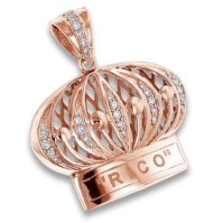 Crown Diamond Charm In Sterling Silver 0.9ct -Its Hot Jewelry Shop custom pendants crown diamond charm in sterling silver 09ct ro