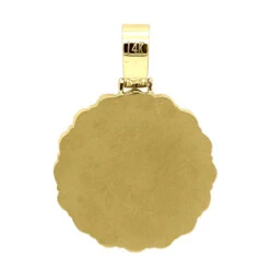 Customizable Medallion Diamond Picture Pendant 1.52 Carats 14K White Gold -Its Hot Jewelry Shop customizable photo medallion diamond pendant 152 carats solid 14k gold 804056 back yellow