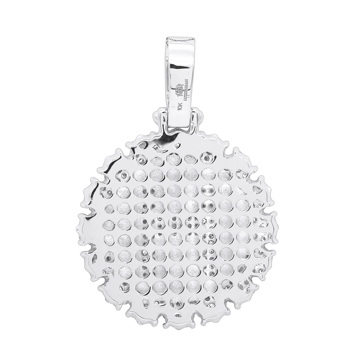 Customizable 14K Yellow Gold Men's Diamond Medallion Initial Pendant 2 Carat 6 Customizable 14K Yellow Gold Men's Diamond Medallion Initial Pendant 2 Carat - Image 4