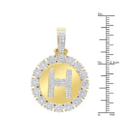 Customizable 14K Yellow Gold Men's Diamond Medallion Initial Pendant 2 Carat 17 Customizable 14K Yellow Gold Men's Diamond Medallion Initial Pendant 2 Carat -Its Hot Jewelry Shop customizable solid 10k gold mens diamond medallion initial pendant 2 carat 100482 rulerye