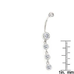 Dangling Belly Button Ring 14K White Gold Diamonds 1.65ct 11 Dangling Belly Button Ring 14K White Gold Diamonds 1.65ct -Its Hot Jewelry Shop dangling belly button ring gold and diamonds 165ct p 5862 rulerwh