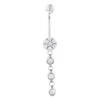 Dangling Belly Button Ring Made Of 14 Karat 14K White Gold 0.75ct 1 Dangling Belly Button Ring Made Of 14 Karat 14K White Gold 0.75ct -Its Hot Jewelry Shop dangling belly button ring made of 14 karat gold 066ct p 5871 wh