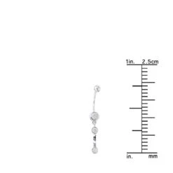 14K White Gold Diamond Belly Button Dangling Ring 0.72 -Its Hot Jewelry Shop dangling belly rings 14k diamond belly button ring 072 p 6272 rulerwh