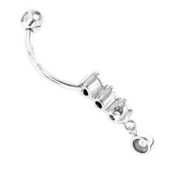 14K White Gold Dangling Diamond Belly Button Ring 0.6ct -Its Hot Jewelry Shop dangling diamond belly button ring 041ct 14k gold body jewelry p 49532 backwh