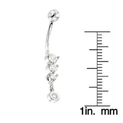 14K White Gold Dangling Diamond Belly Button Ring 0.6ct -Its Hot Jewelry Shop dangling diamond belly button ring 041ct 14k gold body jewelry p 49532 rulerwh