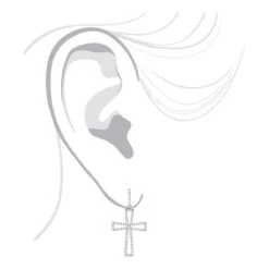 Dangling Diamond Cross Earrings 0.8ct Sterling Silver 7 Dangling Diamond Cross Earrings 0.8ct Sterling Silver -Its Hot Jewelry Shop dangling diamond cross earrings 08ct sterling silverbod