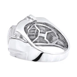 Designer 14K Yellow Gold Men's Diamond Criss Cross Ring 2.5ct -Its Hot Jewelry Shop designer 14k gold mens diamond criss cross ring 25ct backwh