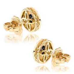 Designer 14K Yellow Gold Yellow Black Diamond Stud Earrings 1.92ct -Its Hot Jewelry Shop designer 14k yellow black diamond stud earrings 192ct p 48235 backye