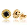 Designer 14K Yellow Gold Yellow Black Diamond Stud Earrings 1.92ct -Its Hot Jewelry Shop designer 14k yellow black diamond stud earrings 192ct p 48235 ye