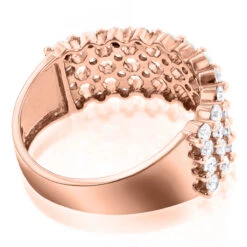 Designer 4 Row Diamond Wedding Band 1.42ct 14K White Gold 14 Designer 4 Row Diamond Wedding Band 1.42ct 14K White Gold -Its Hot Jewelry Shop designer 4 row diamond wedding band 142ct 14k gold p 48308 backro