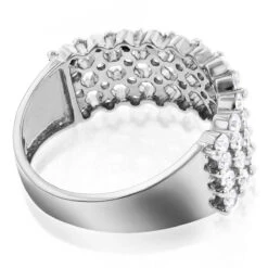 Designer 4 Row Diamond Wedding Band 1.42ct 14K White Gold 12 Designer 4 Row Diamond Wedding Band 1.42ct 14K White Gold -Its Hot Jewelry Shop designer 4 row diamond wedding band 142ct 14k gold p 48308 backwh