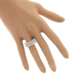 Designer 4 Row Diamond Wedding Band 1.42ct 14K White Gold 15 Designer 4 Row Diamond Wedding Band 1.42ct 14K White Gold -Its Hot Jewelry Shop designer 4 row diamond wedding band 142ct 14k gold p 48308 bodwh