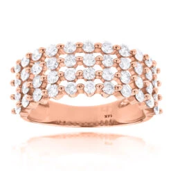 Designer 4 Row Diamond Wedding Band 1.42ct 14K White Gold 11 Designer 4 Row Diamond Wedding Band 1.42ct 14K White Gold -Its Hot Jewelry Shop designer 4 row diamond wedding band 142ct 14k gold p 48308 ro