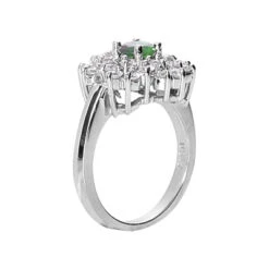 Designer Diamond And Emerald Ring 14K White Gold 0.72ctd 0.50cte 8 Designer Diamond And Emerald Ring 14K White Gold 0.72ctd 0.50cte -Its Hot Jewelry Shop designer diamond and emerald ring 14k 072ctd 050cte p 29537 back white