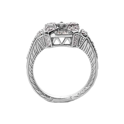 Designer Diamond And Ruby Ring 14K White Gold 0.48ctd 0.15ctr 5 Designer Diamond And Ruby Ring 14K White Gold 0.48ctd 0.15ctr - Image 3