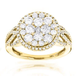 Designer Diamond Cluster 1.89ct Unique Engagement Rings 8 Designer Diamond Cluster 1.89ct Unique Engagement Rings -Its Hot Jewelry Shop designer diamond cluster ring 189ct unique engagement rings ye