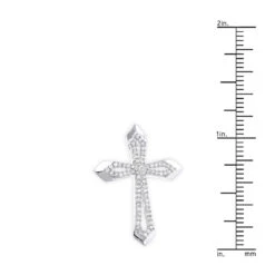 Small Designer Diamond Cross Pendant 0.25ct 10K Yellow Gold -Its Hot Jewelry Shop designer diamond cross pendant 028ct 10k gold rulerwh