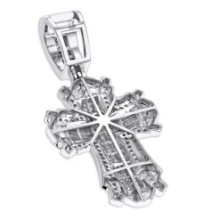 Designer Diamond Cross Pendant 2 Ct 14K White Gold -Its Hot Jewelry Shop designer diamond cross pendant 214ct 14k gold p 47595 backwh