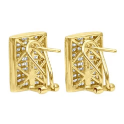 Designer Diamond Earrings 2.94ct 14K Yellow Gold -Its Hot Jewelry Shop designer diamond earrings 294ct 14k gold p 46434 backye