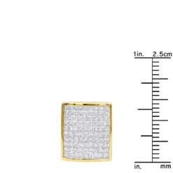 Designer Diamond Earrings 2.94ct 14K Yellow Gold -Its Hot Jewelry Shop designer diamond earrings 294ct 14k gold p 46434 rulerye