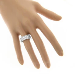 Designer 4.5 Carat Round Baguette Diamonds Eternity Band 14K White Gold -Its Hot Jewelry Shop designer diamond eternity rings round baguette band 680ct 14k bodwh