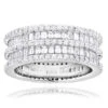 Designer 4.5 Carat Round Baguette Diamonds Eternity Band 14K White Gold -Its Hot Jewelry Shop designer diamond eternity rings round baguette band 680ct 14k wh