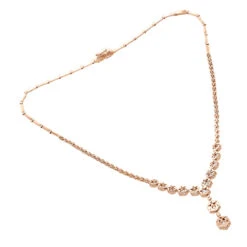 18K White Gold Designer Diamond Flower Necklace For Women 7.10ct -Its Hot Jewelry Shop designer diamond flower necklace 710ct cluster jewelry back rose