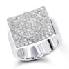 Designer Diamond Ring 1.34ct 14K White Gold