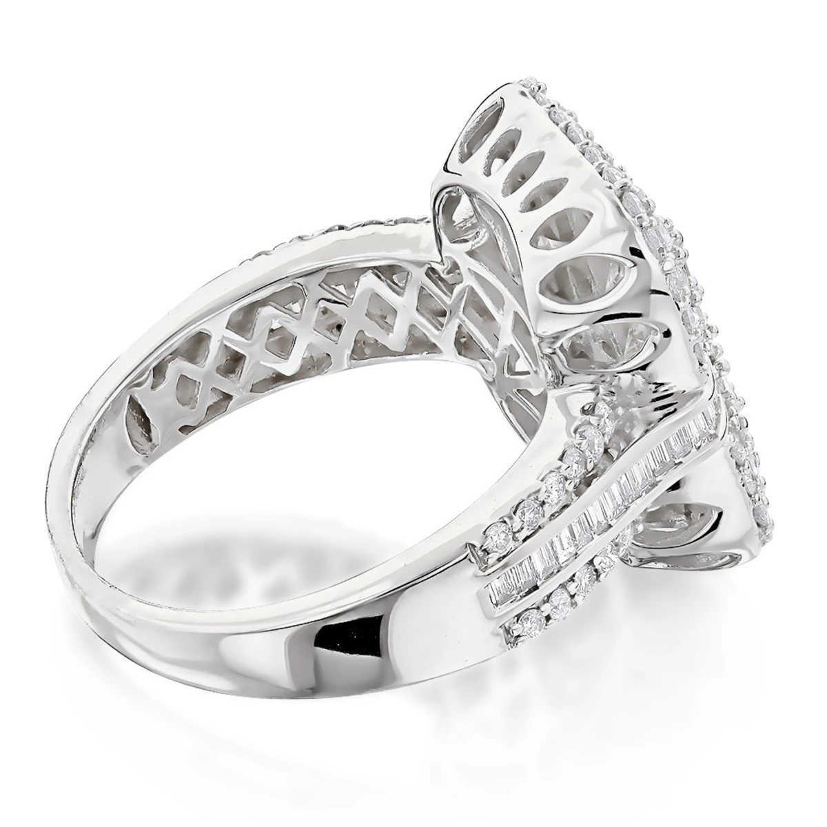 Designer 2.40ct Diamond 14K White Gold Diamond Ring 6 Designer 2.40ct Diamond 14K White Gold Diamond Ring - Image 4