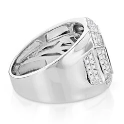 Designer Diamond 14K White Gold Ring For Men By Luxurman 10 Designer Diamond 14K White Gold Ring For Men By Luxurman -Its Hot Jewelry Shop designer diamond rings for men by luxurman 14k white gold backwh