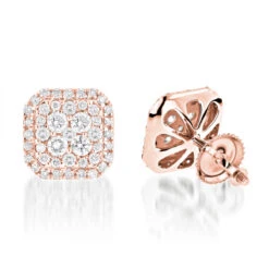 Designer Diamond Stud Earrings 1.21ct 14K White Gold -Its Hot Jewelry Shop designer diamond stud earrings 121ct 14k gold ro