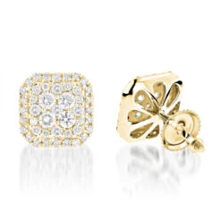 Designer Diamond Stud Earrings 1.21ct 14K White Gold -Its Hot Jewelry Shop designer diamond stud earrings 121ct 14k gold ye