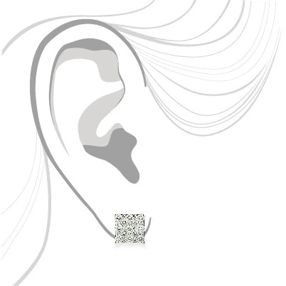 Designer Diamond Stud Earrings For Less 1.75ct 14K White Gold 7 Designer Diamond Stud Earrings For Less 1.75ct 14K White Gold - Image 5