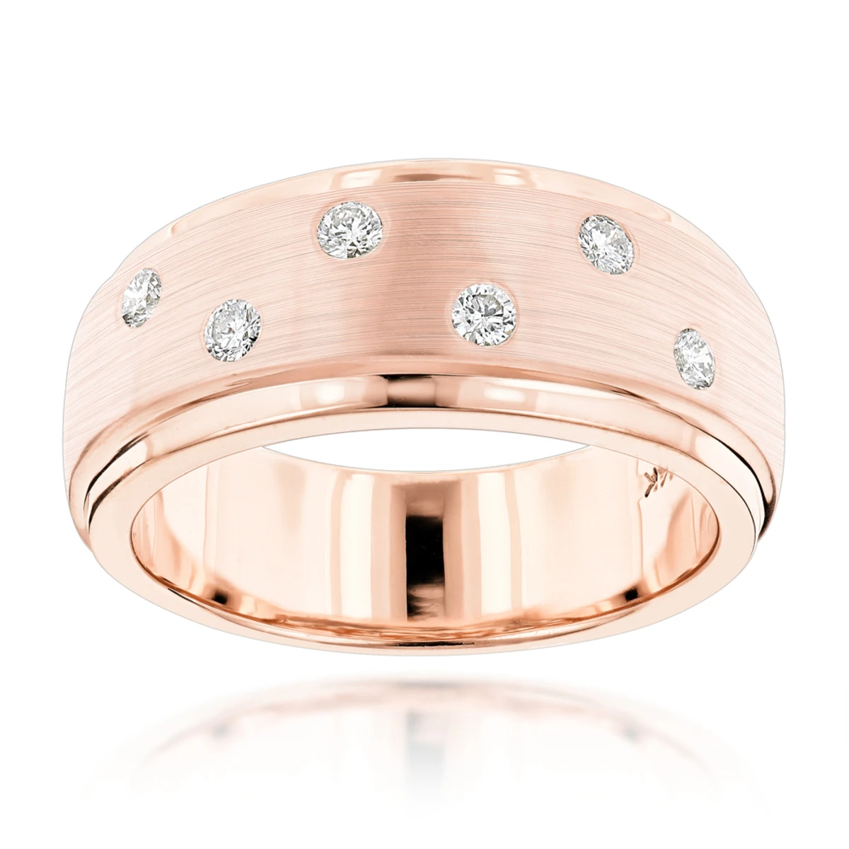 Designer Diamond Wedding Bands 14K Yellow Gold Men's Diamond Ring 0.35ct 5 Designer Diamond Wedding Bands 14K Yellow Gold Men's Diamond Ring 0.35ct - Image 3