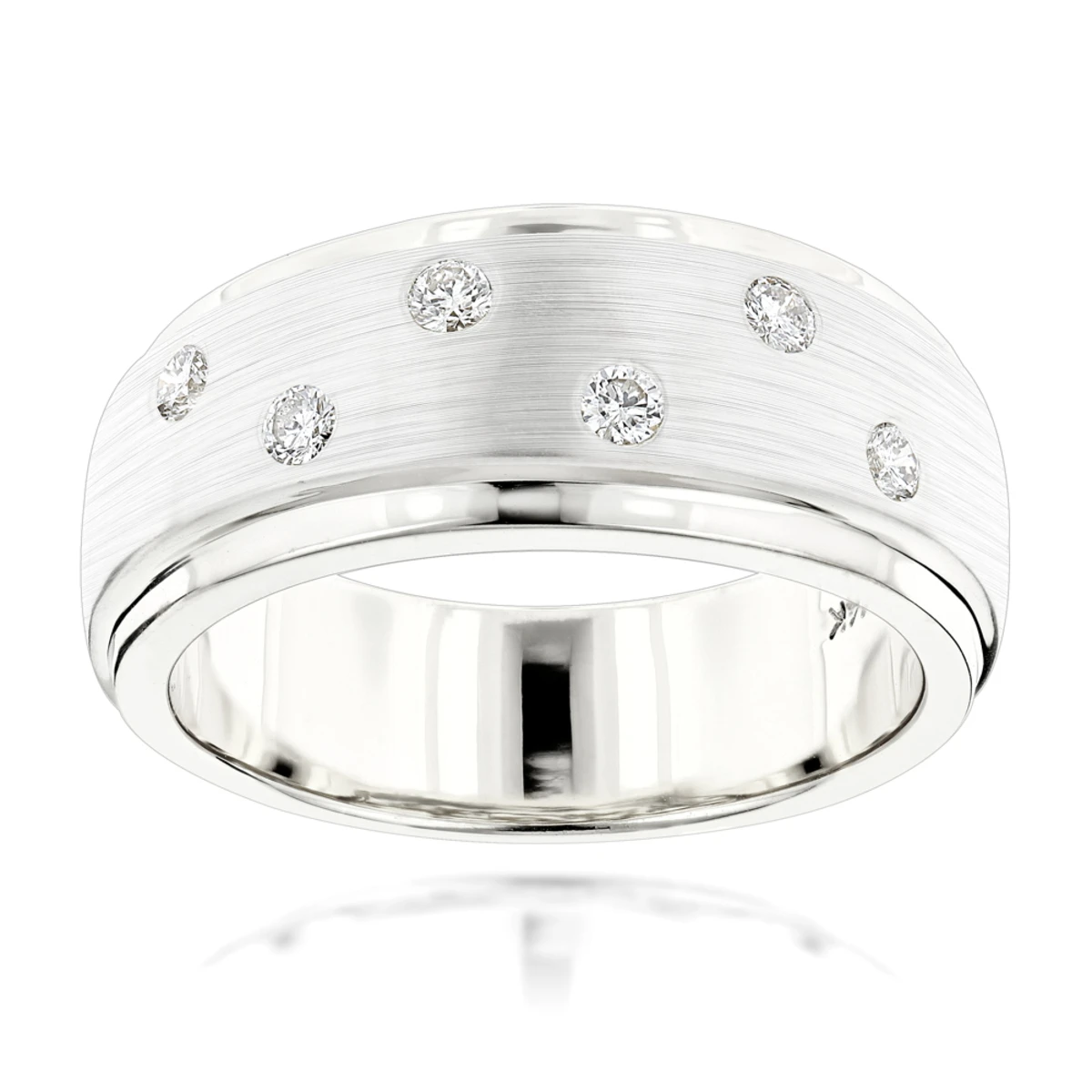 Designer Diamond Wedding Bands 14K Yellow Gold Men's Diamond Ring 0.35ct 4 Designer Diamond Wedding Bands 14K Yellow Gold Men's Diamond Ring 0.35ct - Image 2