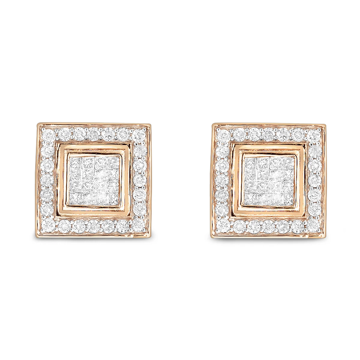 Designer Earrings 14K White Gold Diamond Earrings Studs 1.24 5 Designer Earrings 14K White Gold Diamond Earrings Studs 1.24 - Image 3