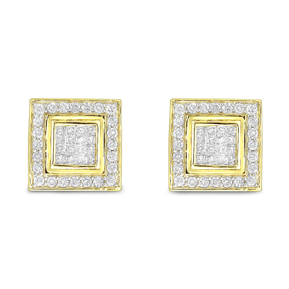 Designer Earrings 14K White Gold Diamond Earrings Studs 1.24 4 Designer Earrings 14K White Gold Diamond Earrings Studs 1.24 - Image 2