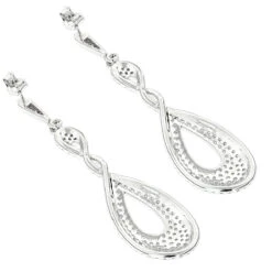 Designer Luxurman Diamond Drop Swirl Earrings For Women 3.5ct 14K White Gold 11 Designer Luxurman Diamond Drop Swirl Earrings For Women 3.5ct 14K White Gold -Its Hot Jewelry Shop designer luxurman diamond drop swirl earrings for women 35ct in 14k gold backwh