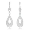 Designer Luxurman Diamond Drop Swirl Earrings For Women 3.5ct 14K White Gold 2 Designer Luxurman Diamond Drop Swirl Earrings For Women 3.5ct 14K White Gold -Its Hot Jewelry Shop designer luxurman diamond drop swirl earrings for women 35ct in 14k gold mainwh
