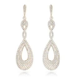 Designer Luxurman Diamond Drop Swirl Earrings For Women 3.5ct 14K White Gold 9 Designer Luxurman Diamond Drop Swirl Earrings For Women 3.5ct 14K White Gold -Its Hot Jewelry Shop designer luxurman diamond drop swirl earrings for women 35ct in 14k gold ye