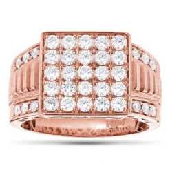 Designer 14K White Gold Men's Diamond Ring 1.8ct 10 Designer 14K White Gold Men's Diamond Ring 1.8ct -Its Hot Jewelry Shop designer luxurman rings 14k yellow rose white gold mens diamond ring 18ct ro