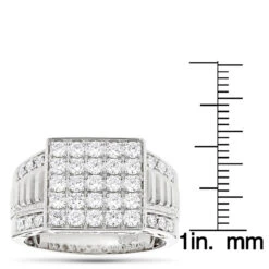 Designer 14K White Gold Men's Diamond Ring 1.8ct 13 Designer 14K White Gold Men's Diamond Ring 1.8ct -Its Hot Jewelry Shop designer luxurman rings 14k yellow rose white gold mens diamond ring 18ct ruler