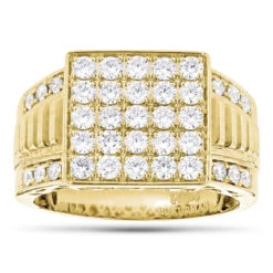 Designer 14K White Gold Men's Diamond Ring 1.8ct 9 Designer 14K White Gold Men's Diamond Ring 1.8ct -Its Hot Jewelry Shop designer luxurman rings 14k yellow rose white gold mens diamond ring 18ct ye