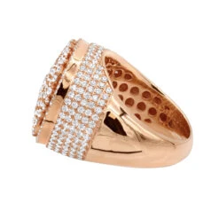 Designer Men's 4 Carat Diamond 10K Yellow Gold Pinky Rings -Its Hot Jewelry Shop designer one of a kind mens diamond ring in 10k gold pinky rings 4 carat 407077 backro