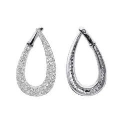 Designer Pave Diamond Teardrop Hoop Earrings For Women 14K Yellow Gold 1.8ct 7 Designer Pave Diamond Teardrop Hoop Earrings For Women 14K Yellow Gold 1.8ct -Its Hot Jewelry Shop designer pave diamond teardrop hoop earrings for women in 14k gold 05ct 803216 wh