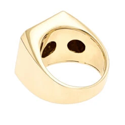 Designer Men's Diamond 14K White Gold Pinky Ring By Luxurman 1.63ct Gold -Its Hot Jewelry Shop designer pinky rings mens diamond gold ring by luxurman 163ct 14k gold backye